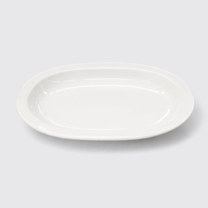 カレー皿	白　楕円形